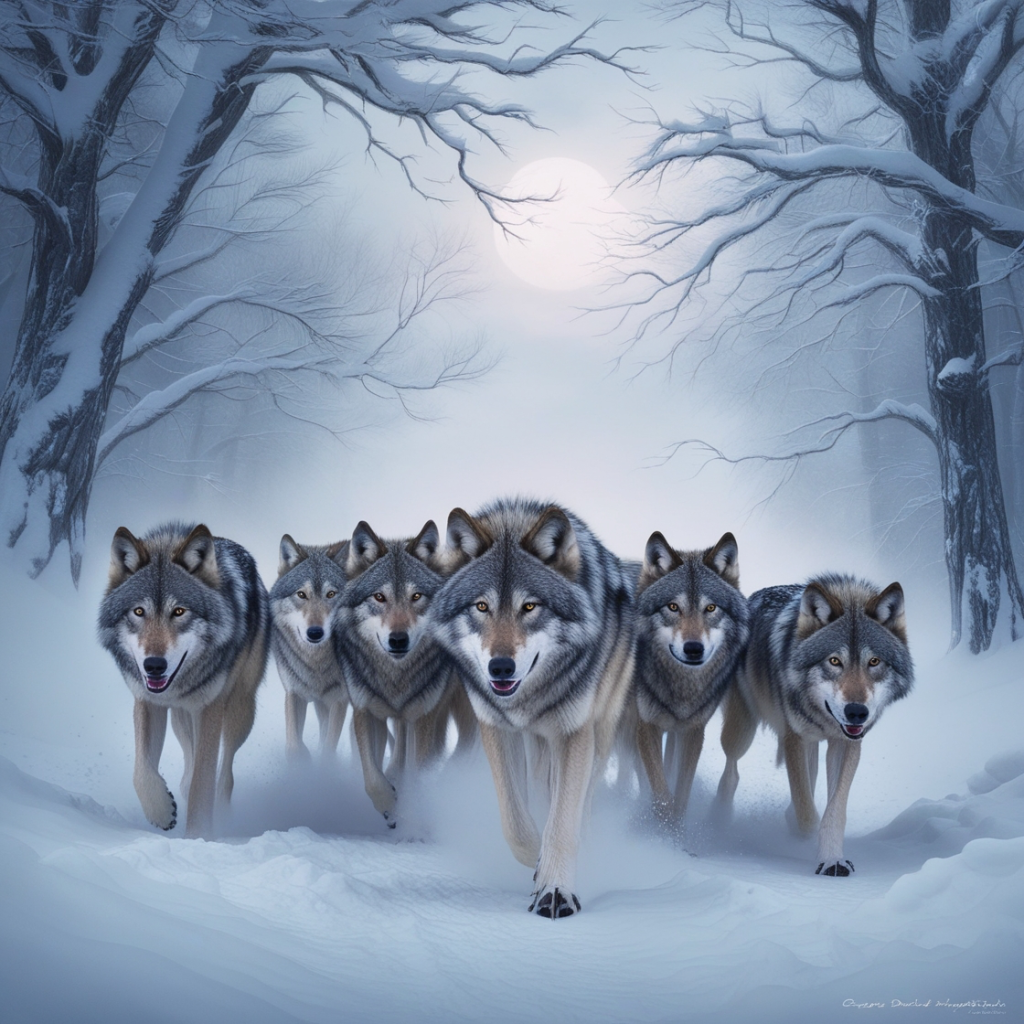 a pack of wolves